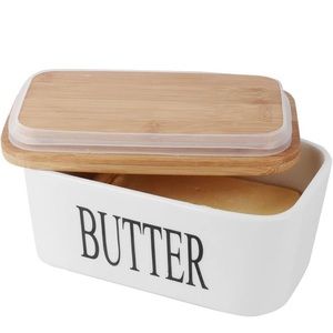 Porcelain Butter Dish with Butter Knife